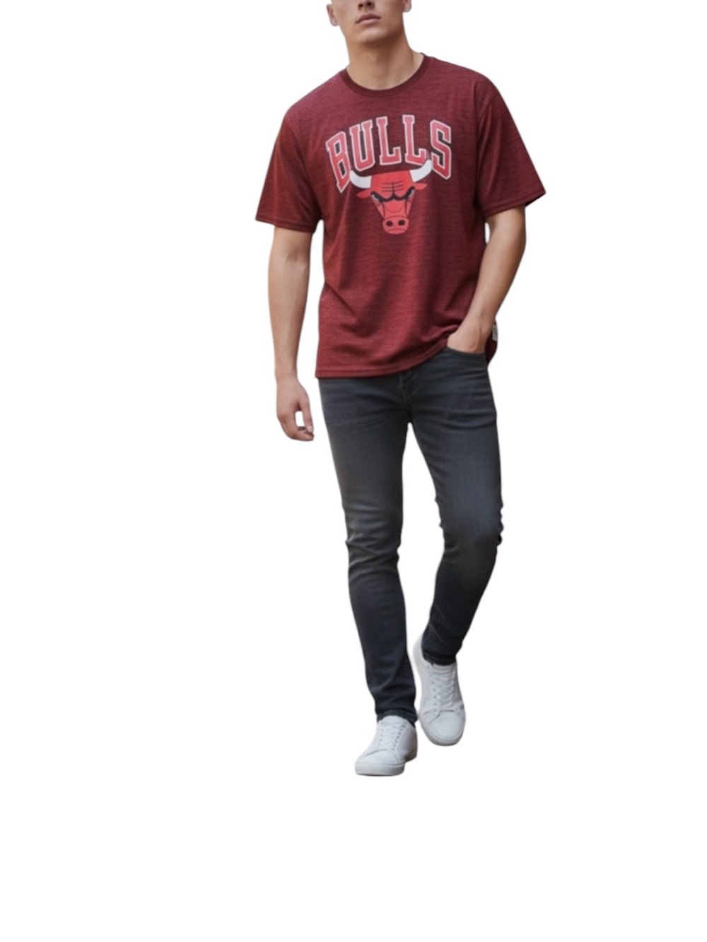 NBA Chicago Bulls Red Short Sleeve Dry-Fit Tee